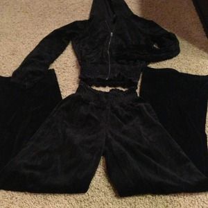 Velour sweat outfit