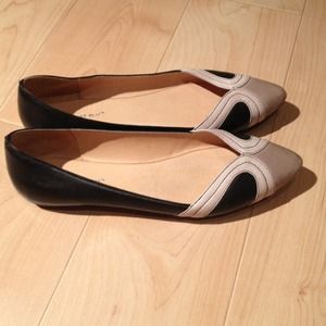 Chocolat Blu "Goldie" Pointed Toe Colorblock Flats