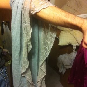 Grey with lace scarf