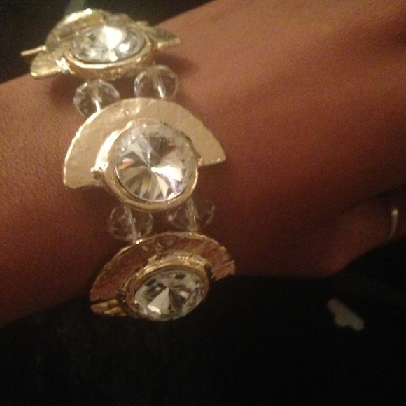 Fancy Gold Crystal Bangle