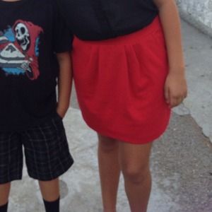 Red skirt