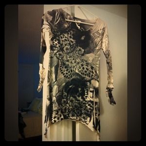 Long Fitted Butterfly Top