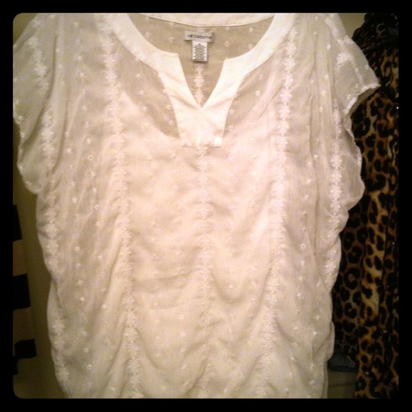 Liz Clairborne white blouse with under tank top.