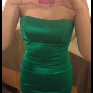 Bebe dress Green strapless XS tube dress
