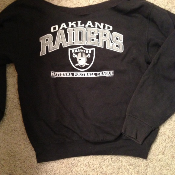 Oakland Raiders off the shoulder sweatshirt