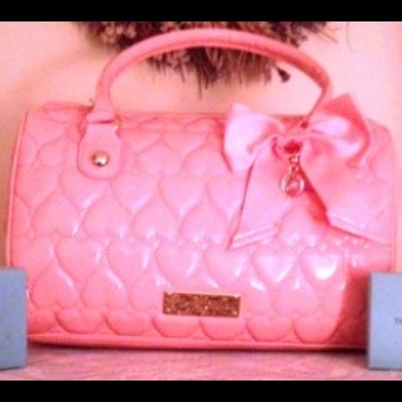 Betsey Johnson Handbags - Betsey Johnson patent leather pink purseHOLD