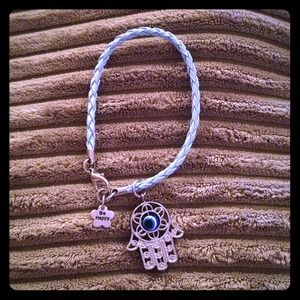⛔SOLD⛔Kabbalah baby blue evil eye hamsa bracelet