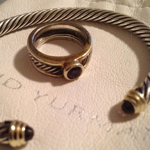 David Yurman Cable bracelet & pinky ring