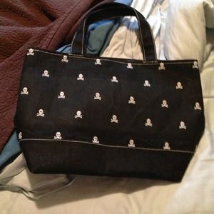 Ralph Lauren RUGBY skull canvas tote