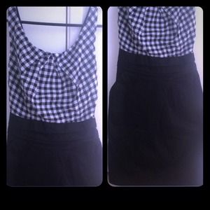 Checkered cocktail dress