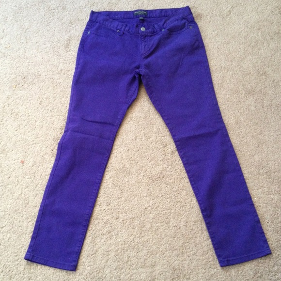 RESERVED!!!Banana Republic purple skinny jeans