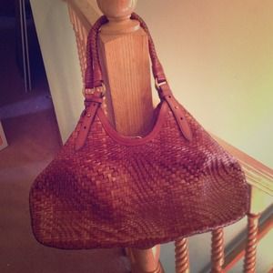 Cole Haan leather woven pocketbook