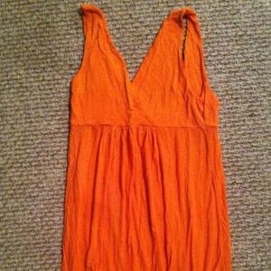 Orange bathing suit cover