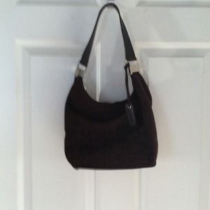 Express brown suede bag