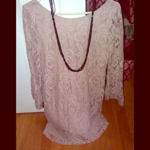Blush lace dress
