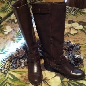 Rampage, knee high, brown boots only worn twice !