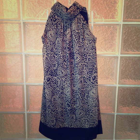 Black and cream sleeveless Shoshanna dress