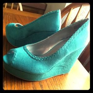 Torrid seafoam green wedges