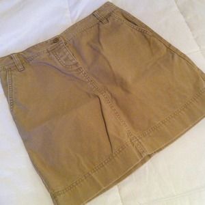 J Crew Simple, Classic Khaki Mini Skirt :: P 2