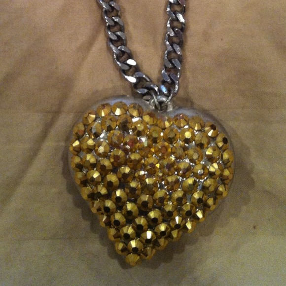 Gasoline Glamour Crystal Puff Heart necklace - Picture 1 of 3