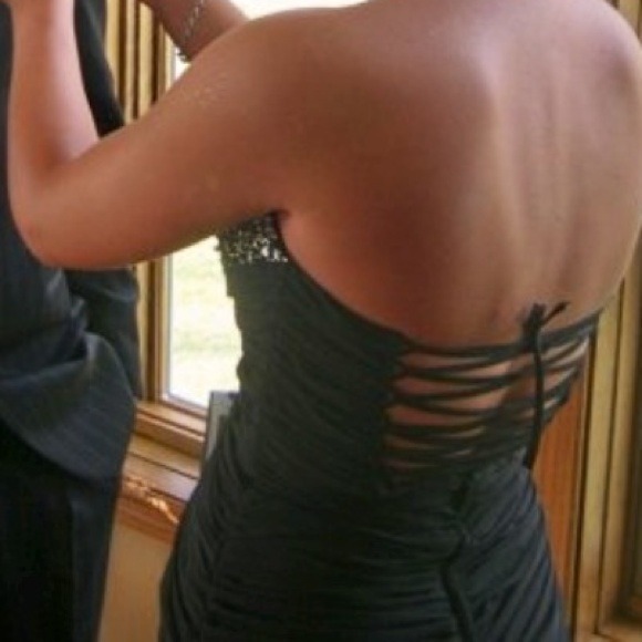 Jovani Black Mermaid Prom Dress - Picture 2 of 4