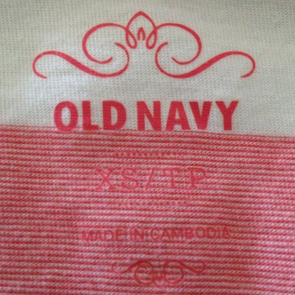 Off White & Peach Striped Long Sleeve V-Neck - Picture 3 of 4