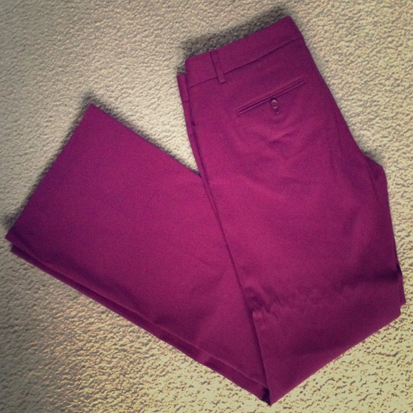 Burgundy Express Editor Pants