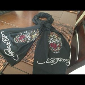 Bling bling scarf by Ed Hardy