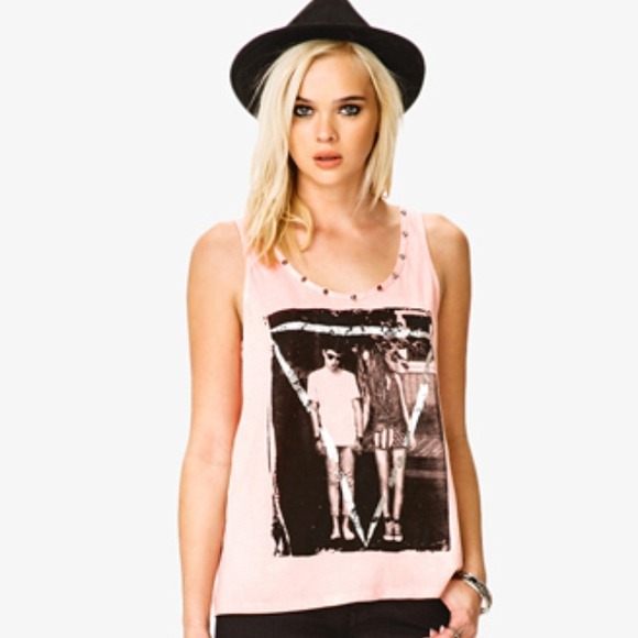 Spiked photo graphic tank. NO TRADES!!!!