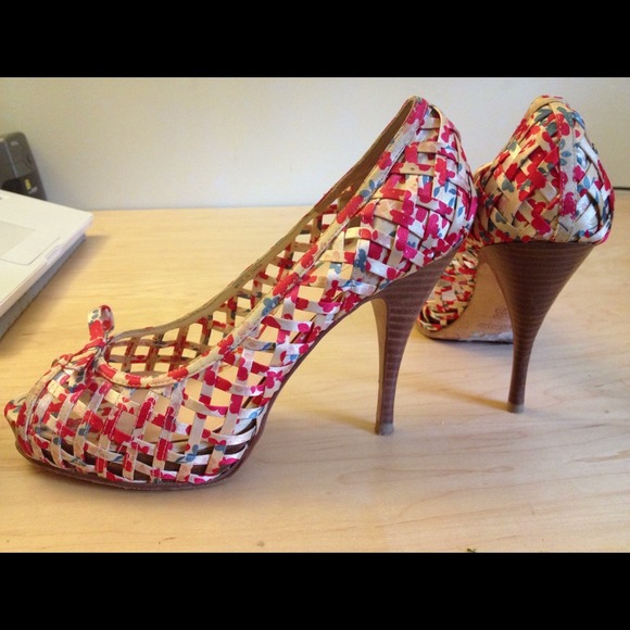 ALDO Peep Toe Floral Pumps
