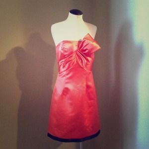 Orange cocktail dress