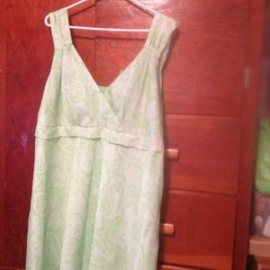 Delicate lime plus size spring dress