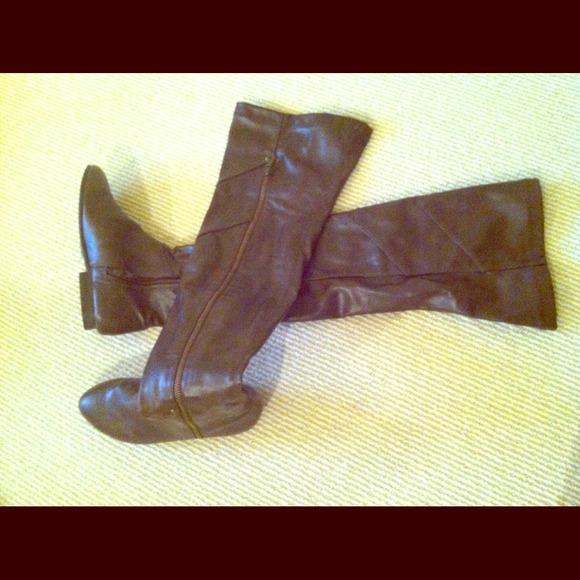 Aldo brown thigh high boots