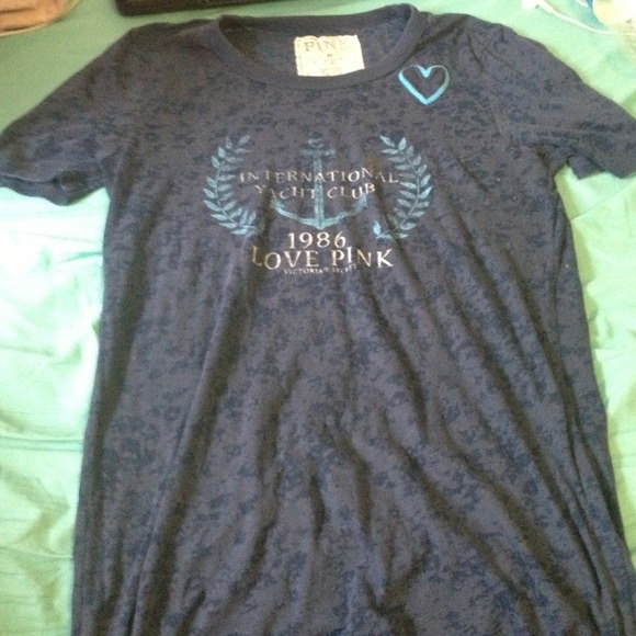 Dark blue Victoria secret pink brand t shirt