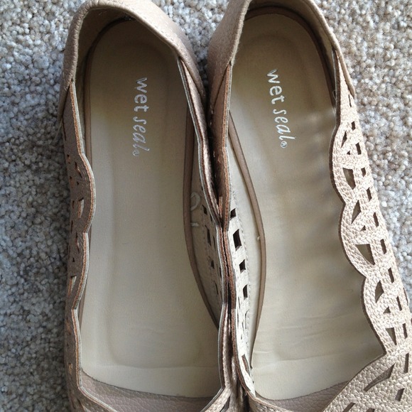 👡Nude Peep Toe Sandals/Flats👡 - Picture 3 of 4