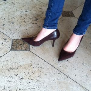 Brown pumps