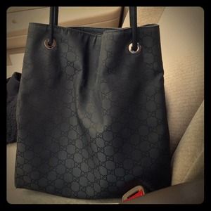 Black Gucci handbag