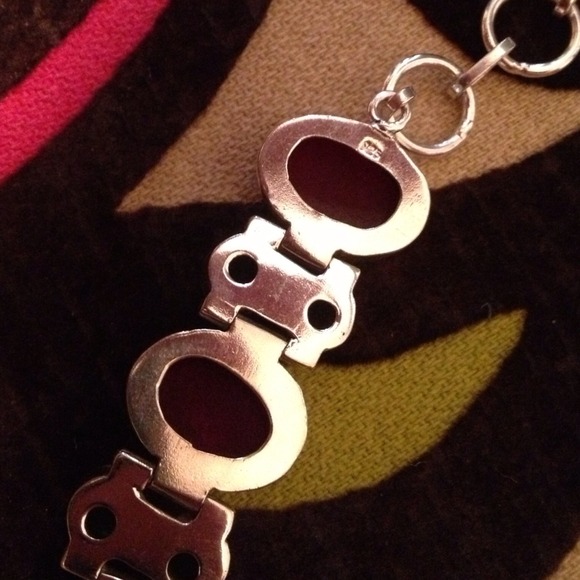 New😄Indian ruby&peridot quartz 925 glam bracelet - Picture 4 of 4