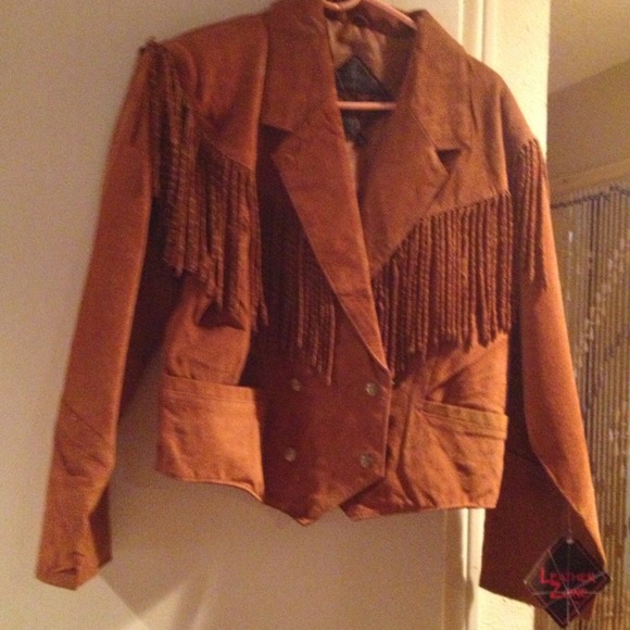 *Traded* Genuine leather jacket.