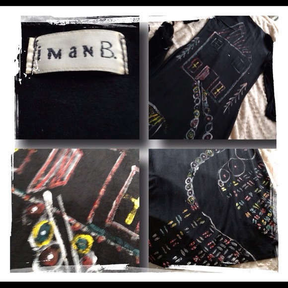 CLOSING SALE Couture Hand-Painted Dress-NWOT - Picture 3 of 4