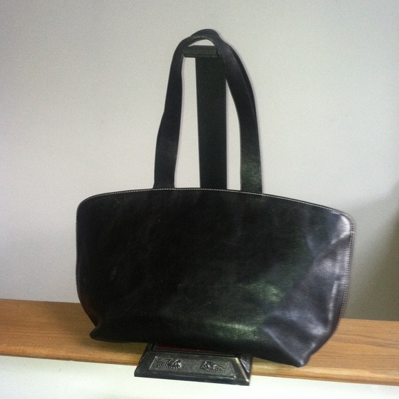 Latico Black Leather Tote Handbag