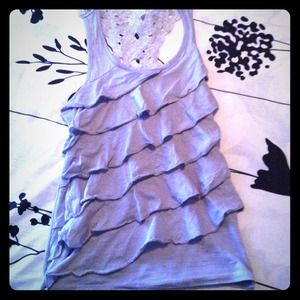 Ruffle Tank with back detail ⬇reduced price⬇