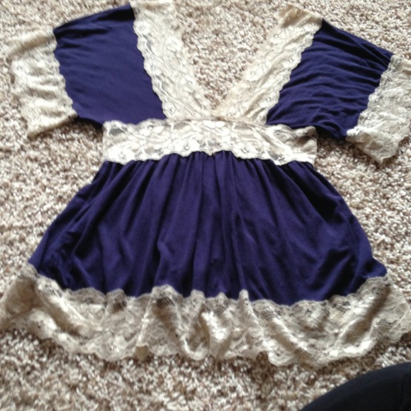 Blue and lace from shirt