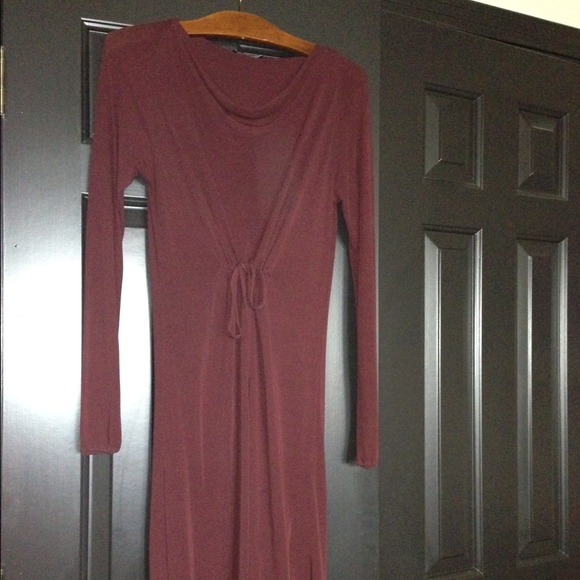 Anne Klein Couture burgundy dress.