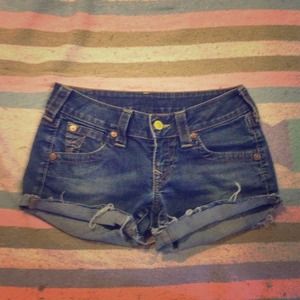 True Religion cut off shorts