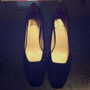 *REDUCED*Cole Hann black suede heels.