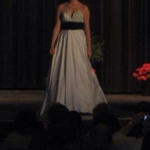 Prom dress white with sequins