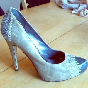 Taupe and grey stilettos