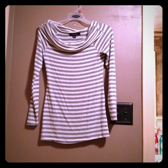 Cowl neck or off the shoulder sweater