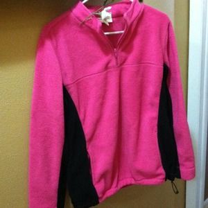 Black/Pink fleece Pullover and tan coverup traded!